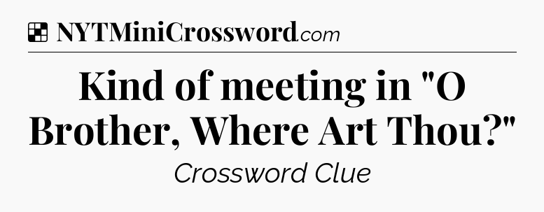 Solution: Kind of meeting in 