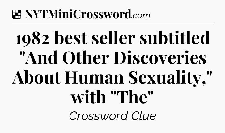 Solution: 1982 best seller subtitled 