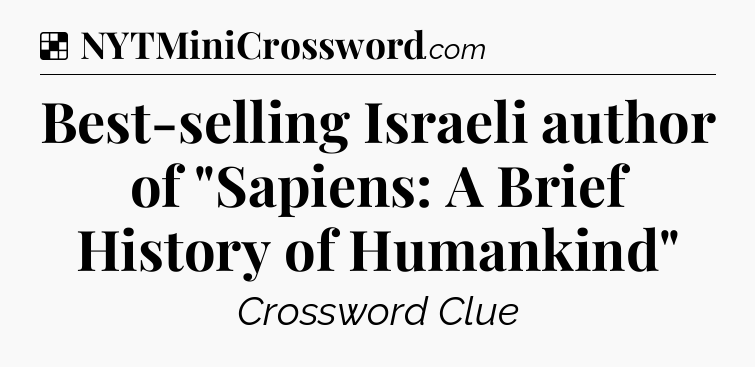 Solution: Best-selling Israeli author of 