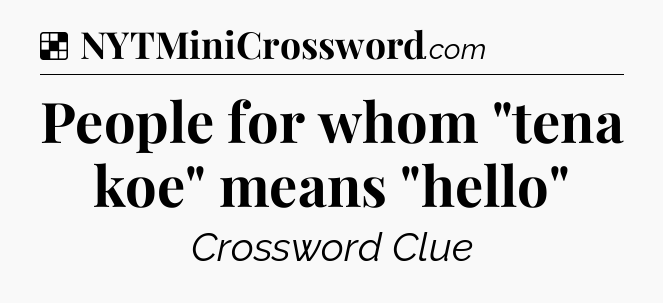 Solution: People for whom 