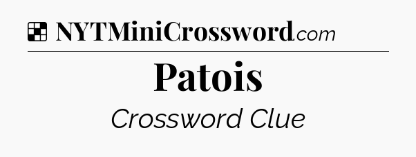Solution: Patois - NYT Crossword