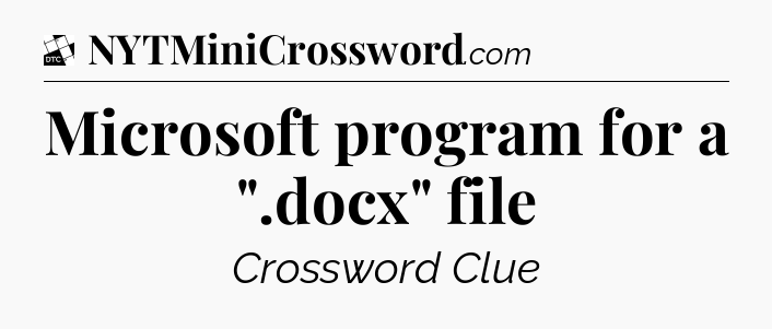 Microsoft program for a 