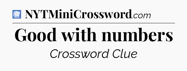 Good with numbers Puzzle Page Crossword Clue