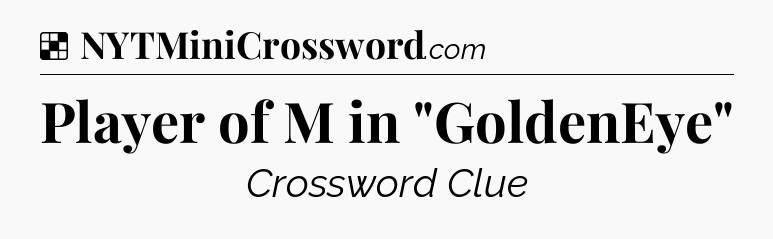 Solution: Player of M in 