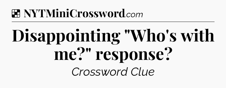 Solution: Disappointing 