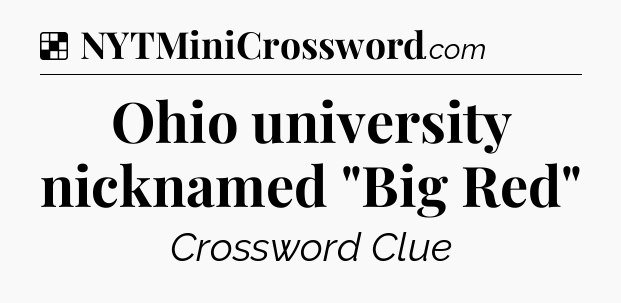 Solution: Ohio university nicknamed 