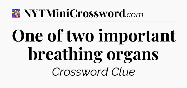 One of two important breathing organs Codycross
