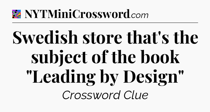 Swedish store that's the subject of the book 