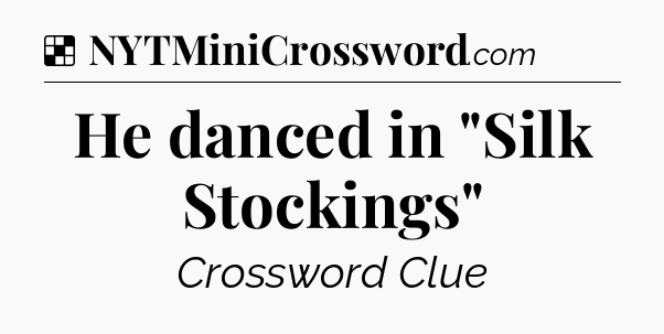 Solution: He danced in 