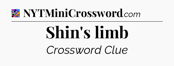 Shin's limb Crossword Clue