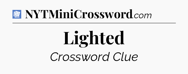 Lighted Puzzle Page Crossword Clue