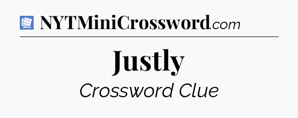 Justly Puzzle Page Crossword Clue