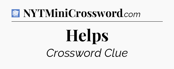 Helps Puzzle Page Crossword Clue