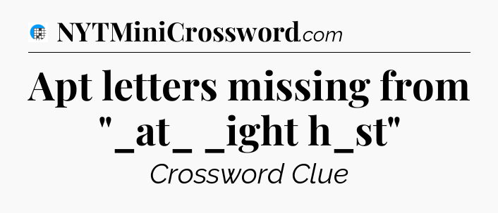 Apt letters missing from 