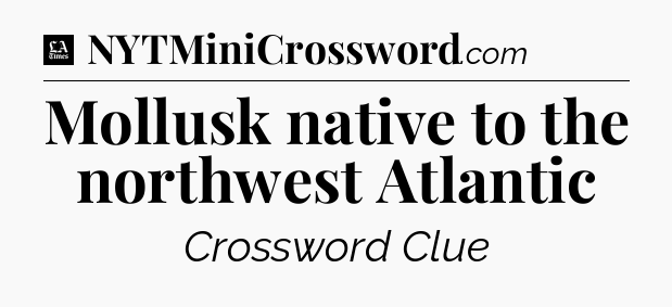 Mollusk native to the northwest Atlantic - LA Times Crossword