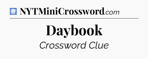 Daybook Puzzle Page Crossword Clue
