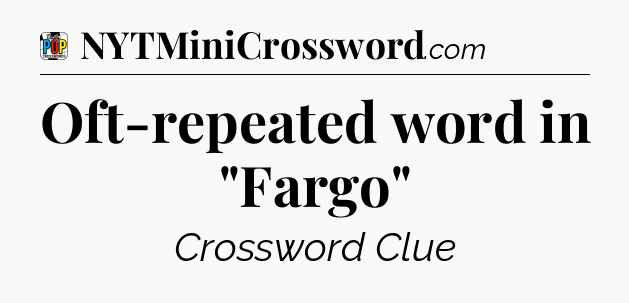 Oft-repeated word in 