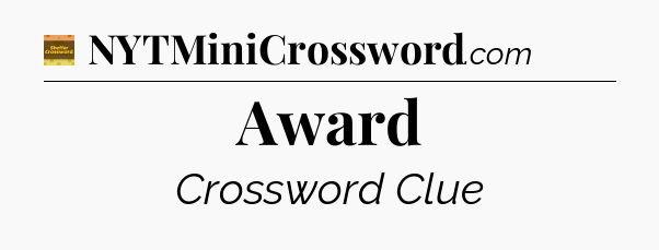 Award - Eugene Sheffer Crossword