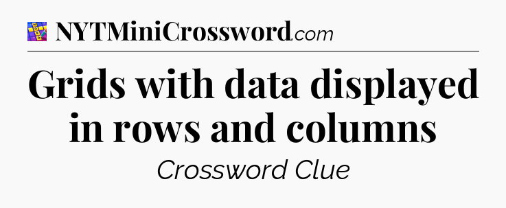 Grids with data displayed in rows and columns Codycross