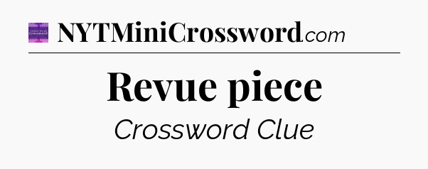 Revue piece - Thomas Joseph Crossword