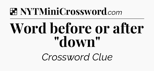 Solution: Word before or after 