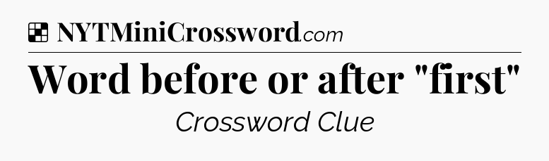 Solution: Word before or after 