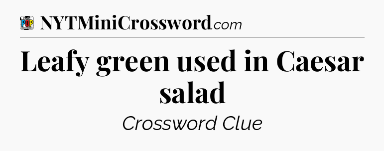 Leafy green used in Caesar salad Crossword Clue