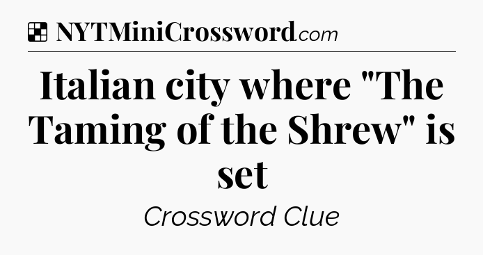 Solution: Italian city where 