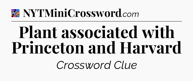 Plant associated with Princeton and Harvard Crossword Clue