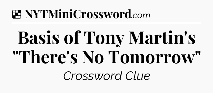 Solution: Basis of Tony Martin's 
