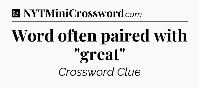 Word often paired with 