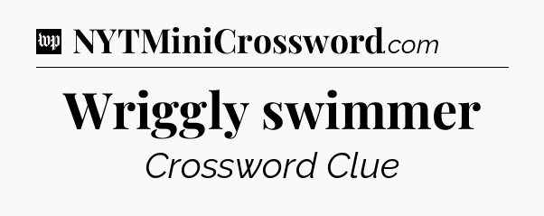 Wriggly swimmer Crossword Clue