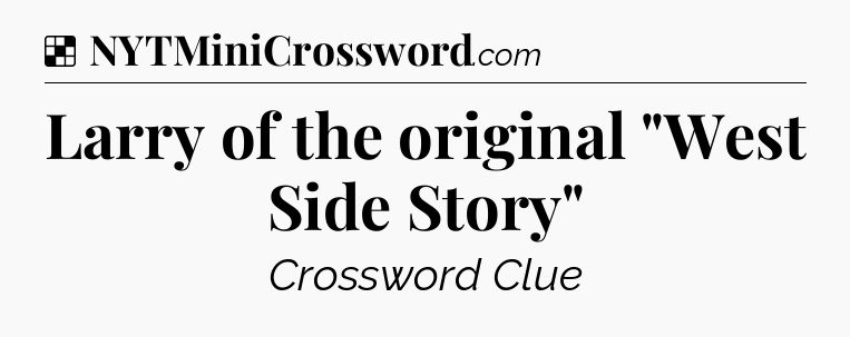 Solution: Larry of the original 