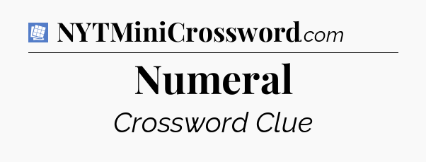 Numeral Puzzle Page Crossword Clue