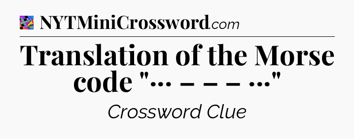 Translation of the Morse code 