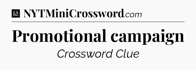 Promotional campaign - LA Times Crossword
