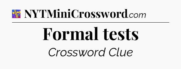 Formal tests Codycross