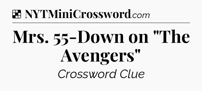 Solution: Mrs. 55-Down on 