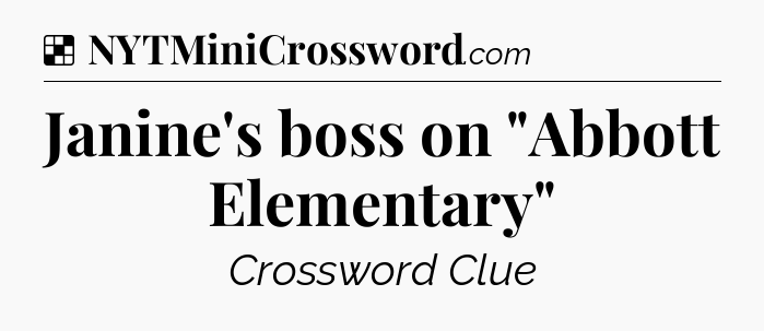 Solution: Janine's boss on 