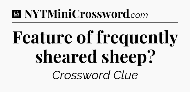 Feature of frequently sheared sheep - LA Times Crossword