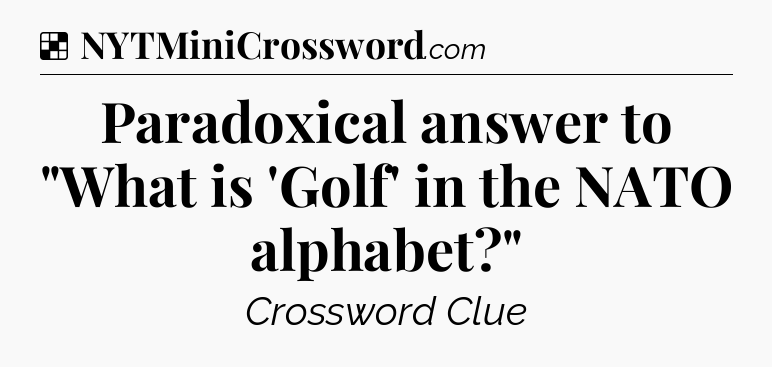 Solution: Paradoxical answer to 
