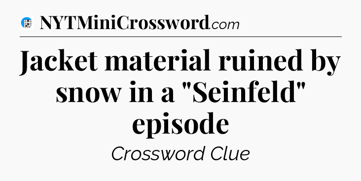 Jacket material ruined by snow in a 