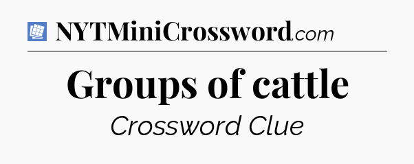 Groups of cattle Puzzle Page Crossword Clue