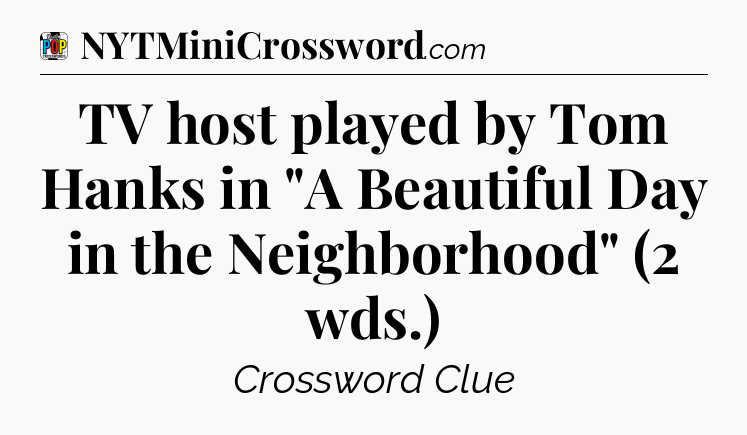 TV host played by Tom Hanks in 