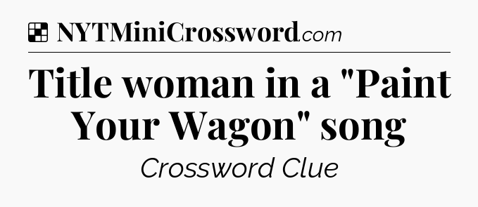 Solution: Title woman in a 