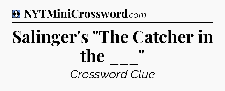 Solution: Salinger's 