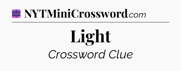 Light - Thomas Joseph Crossword