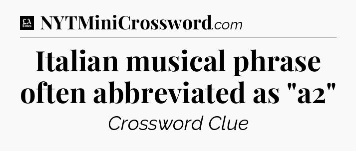 Italian musical phrase often abbreviated as 