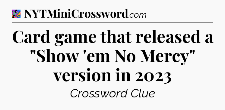 Card game that released a 