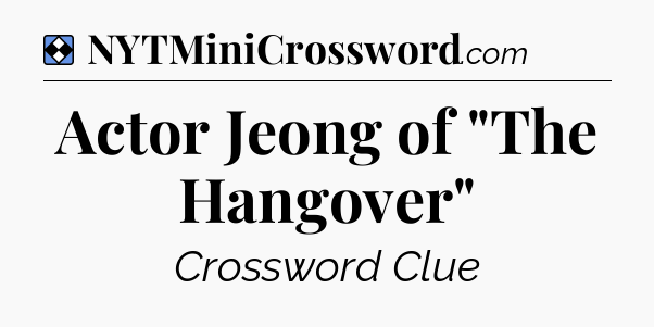 Solution: Actor Jeong of 